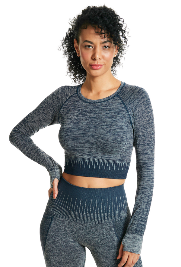 FITNESS LONG SLEEVE CROPPED TOP SUPPLEX®